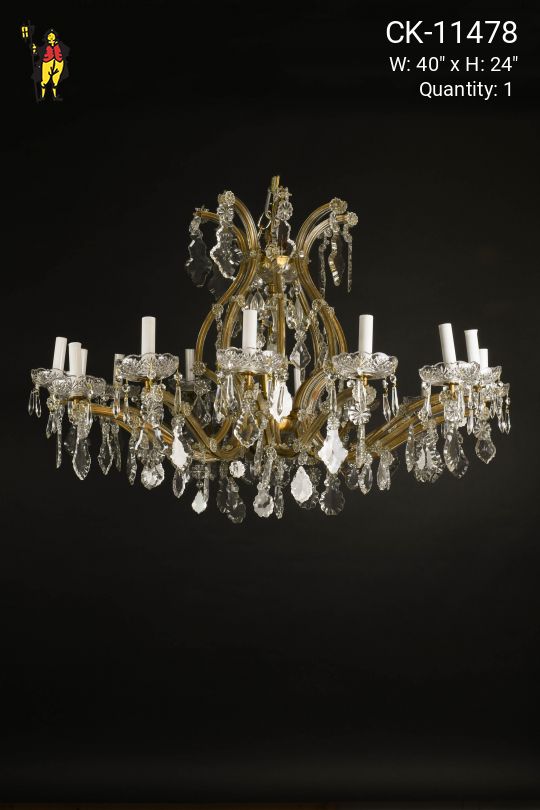 Sixteen Light Crystal Chandelier