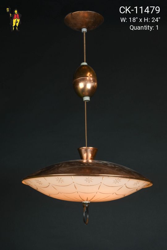 Mid Century Pull Down Hanging Pendant
