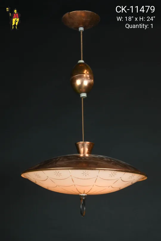 Mid Century Pull Down Hanging Pendant