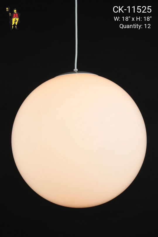 18" Acrylic Neckless Hanging Globe (Also Available On 10" Stems)