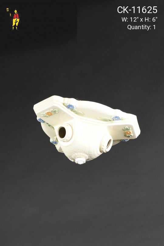 Three Light Porcelain Flush Mount