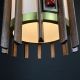 Wooden Mid Century Lanterns w/Multicolor Glass Stones #0