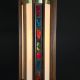 Wooden Mid Century Lanterns w/Multicolor Glass Stones #2