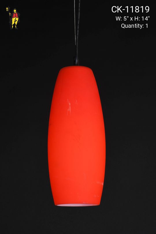 Modern Red Glass Hanging Pendant (Smaller)
