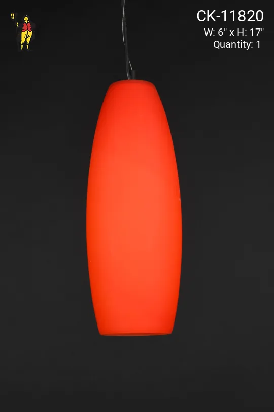 Modern Red Glass Hanging Pendant (Larger)