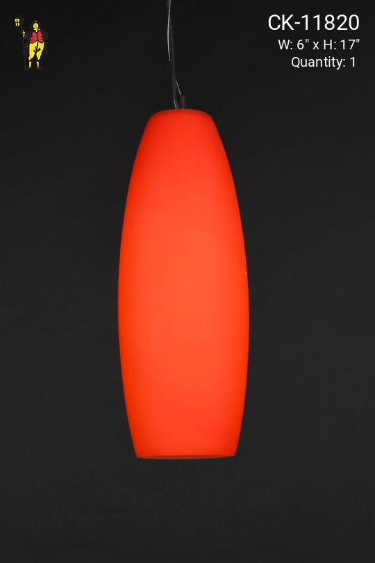 Modern Red Glass Hanging Pendant (Larger)