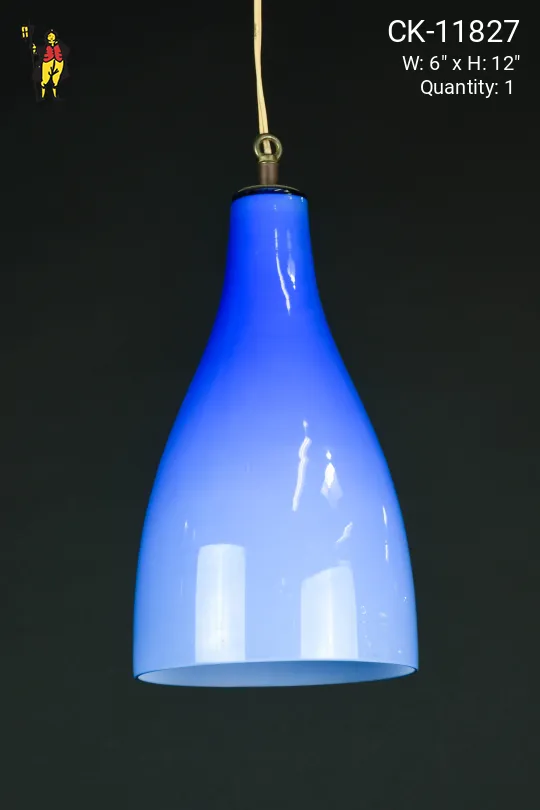 Blue Glass Hanging Pendant