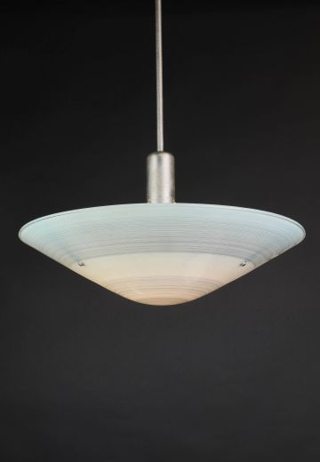 Striped Glass Hanging Bowl Pendant
