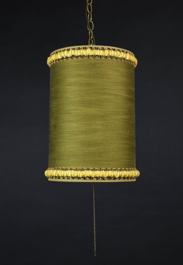 Hanging Fabric Pendant w/Pull Chain