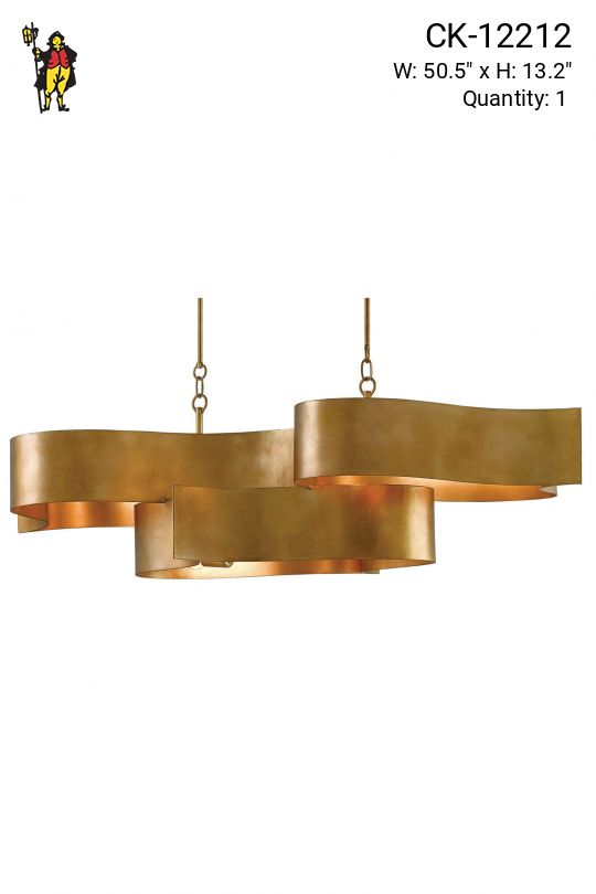 Grand Gold Oval Chandelier