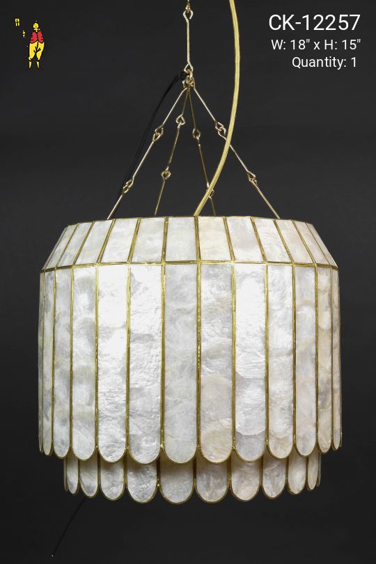 Mid Century Glass Multi Layer Pendant