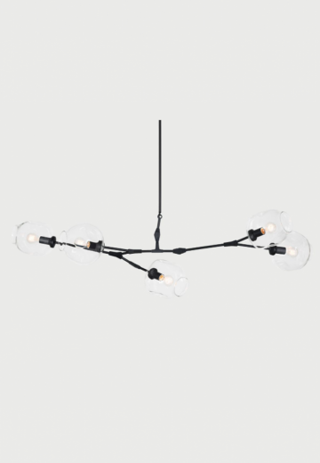 Bronze Five Light Modern Chandelier