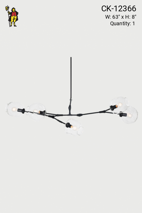Bronze Five Light Modern Chandelier