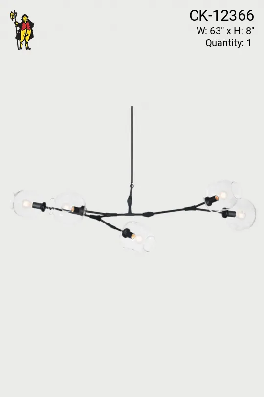Bronze Five Light Modern Chandelier
