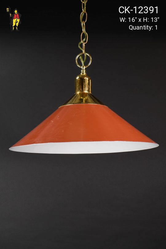 Red Reflector Cone Pendant