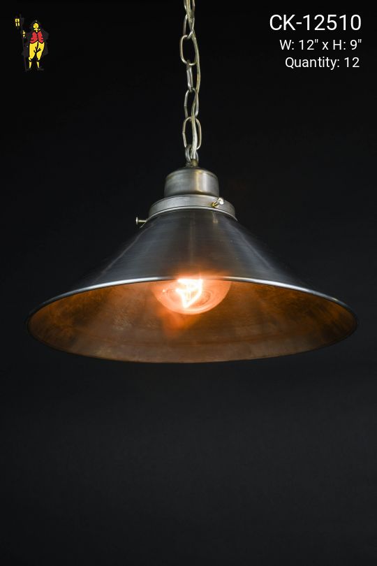 12" Nickel Reflector Pendant