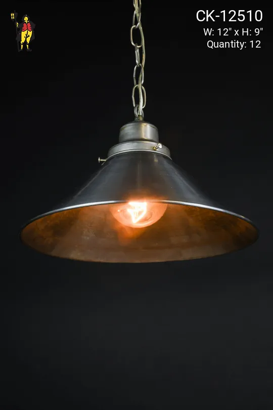 12" Nickel Reflector Pendant