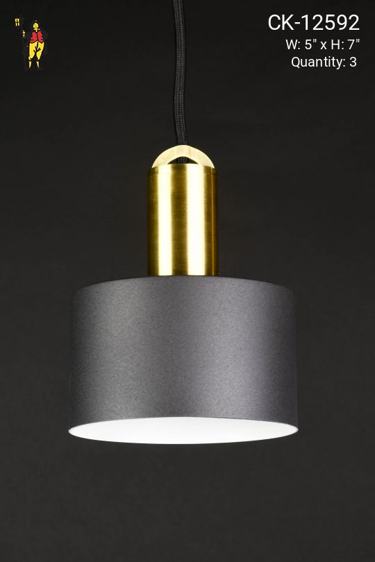 Black & Brass Contemporary Pendant