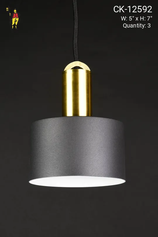 Black & Brass Contemporary Pendant