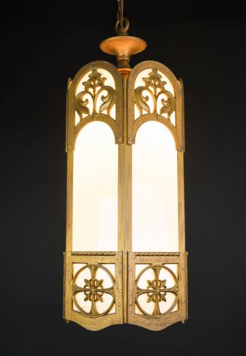 Vintage Gothic Brass Hanging Lanterns