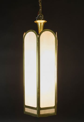 Brass Art Deco Hanging Lantern