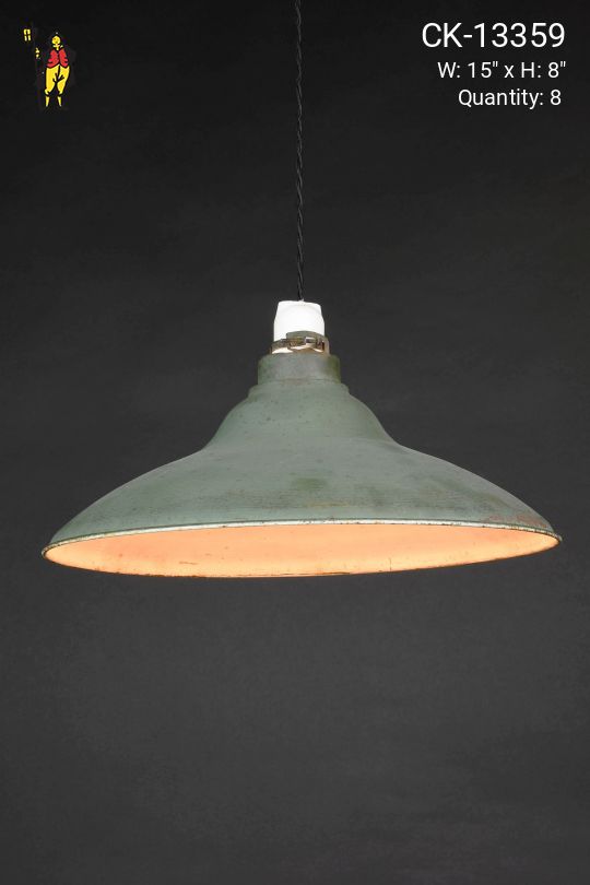 Green 15" Hanging RLM Reflector