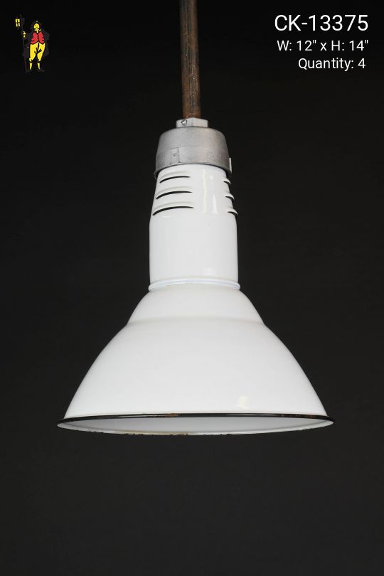 White Industrial Reflector Pendant