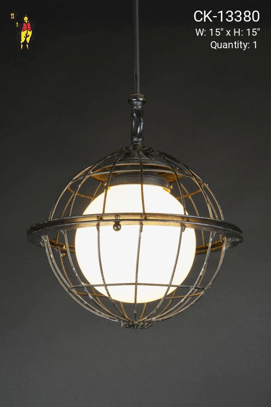 Caged Globe Hanging Pendant