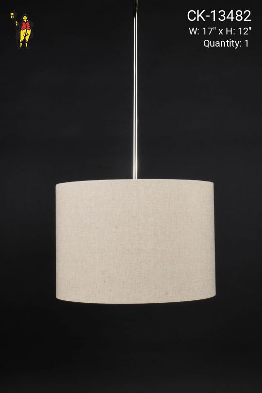 Beige Drum Shade Pendant