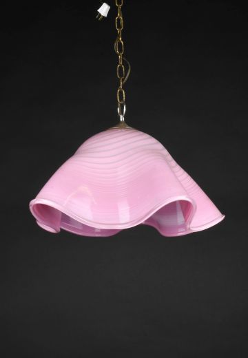 Pink Blown Glass Hanging Pendant