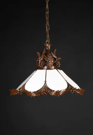 White Plastic & Metal Hanging Fixture