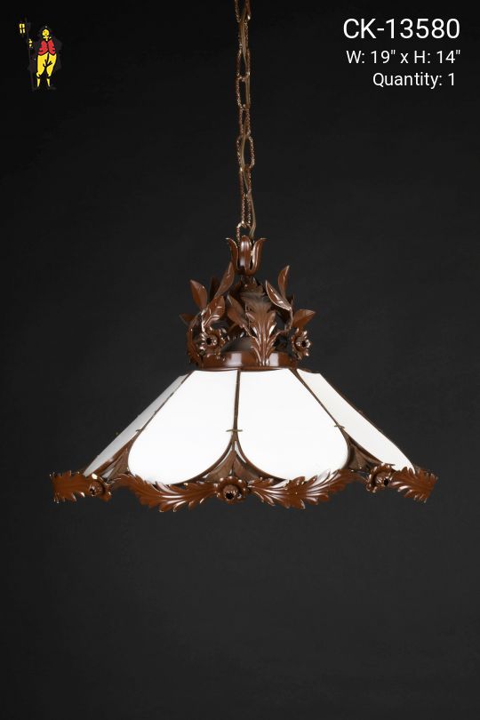 White Plastic & Metal Hanging Fixture