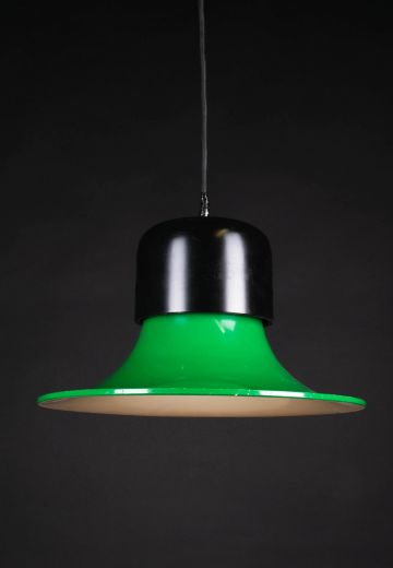 Green Metal Reflector Pendant