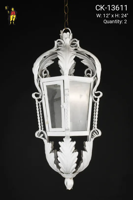 White Gothic Hanging Lantern
