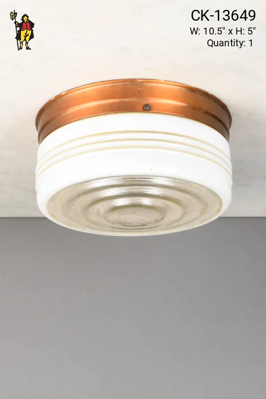 Round Glass Flush Mount Fixture