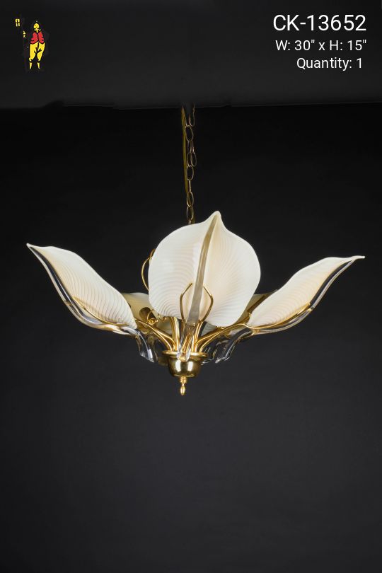 Glass Leaf Chandelier