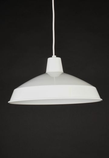 15" White Hanging RLM Pendant