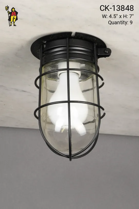Black Flushmounted Vapor Light