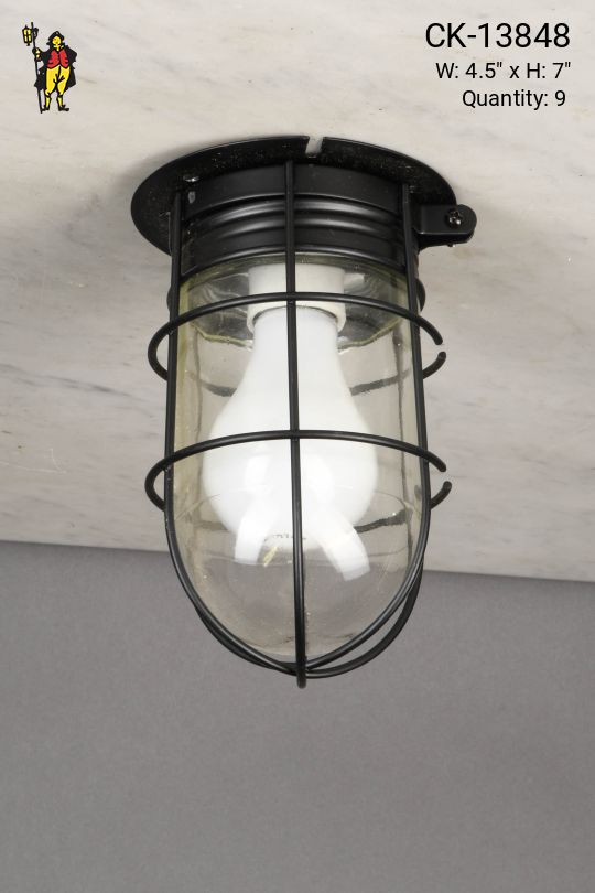Black Flushmounted Vapor Light