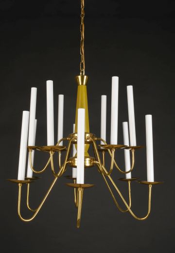 Mid Century Twelve Light Chandelier