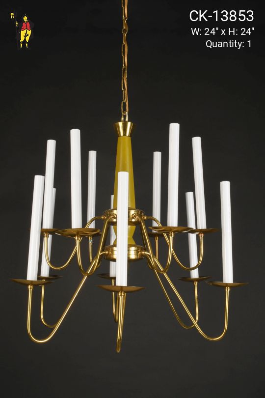 Mid Century Twelve Light Chandelier