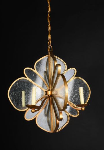 Four Candle Floral Hanging Fixture