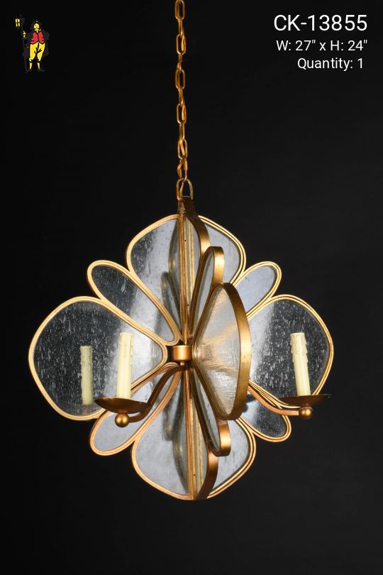 Four Candle Floral Hanging Fixture