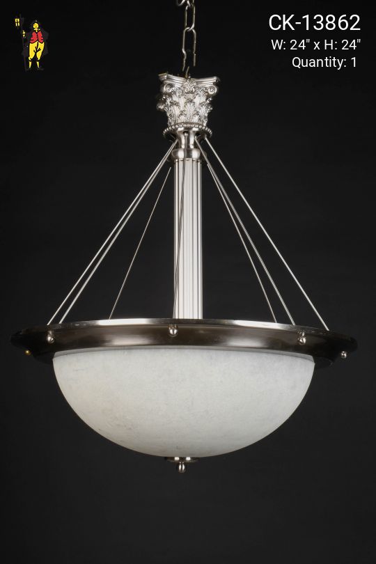 Nickel Hanging Bowl Fixture