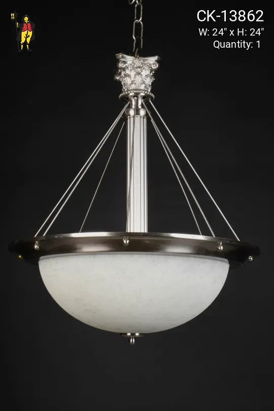 Nickel Hanging Bowl Fixture