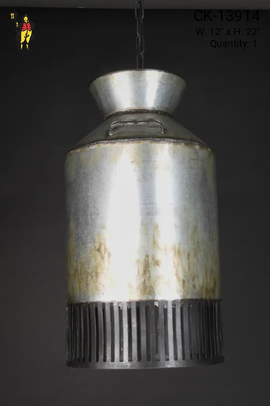 Distressed Nickel Hanging Pendant