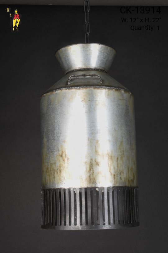 Distressed Nickel Hanging Pendant