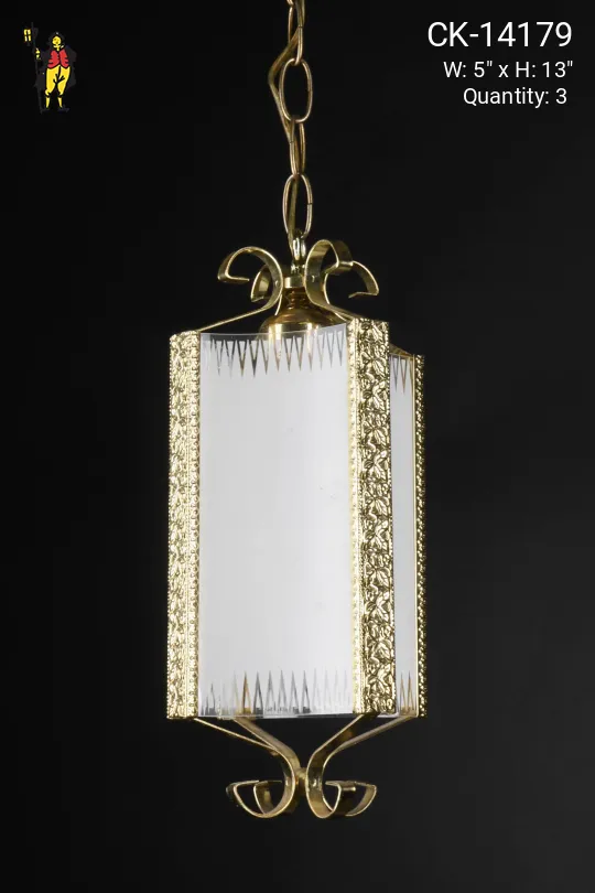 Polished Brass Hanging Lantern