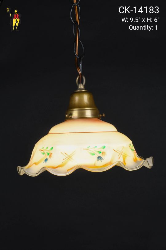 Floral Glass Hanging Pendant