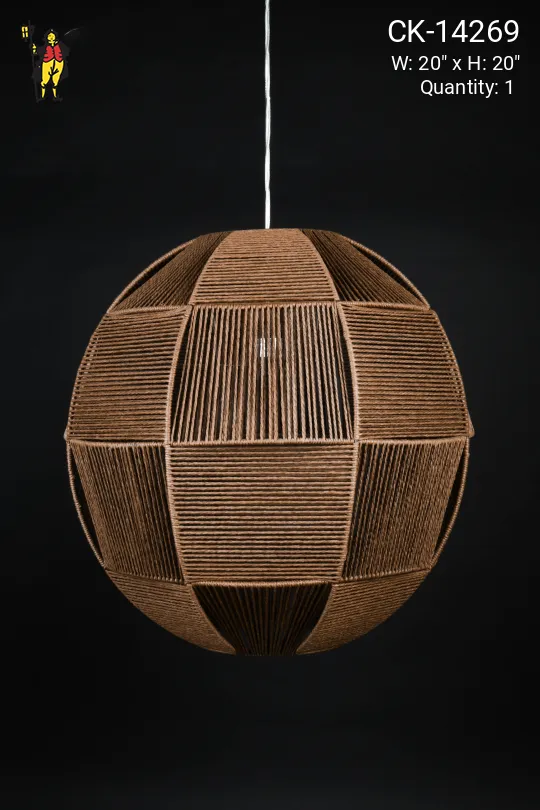 Brown Hanging Fabric Pendant